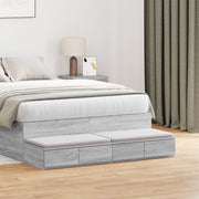 Cassetti per Letto Grigio Sonoma 120x36,5x16,5 cm Legno Ingegnerizzato
