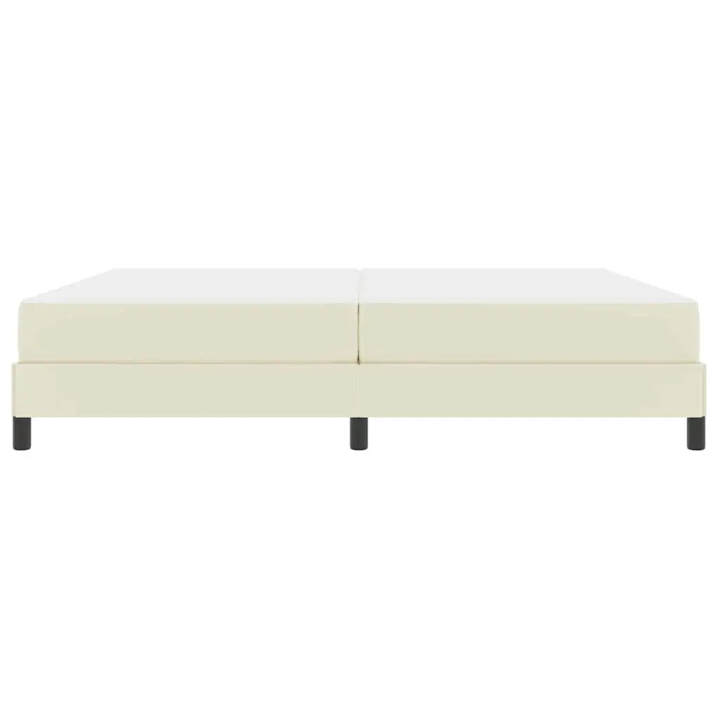 Struttura del letto con materasso Crema 200 x 200 cm Tessuto 3398650