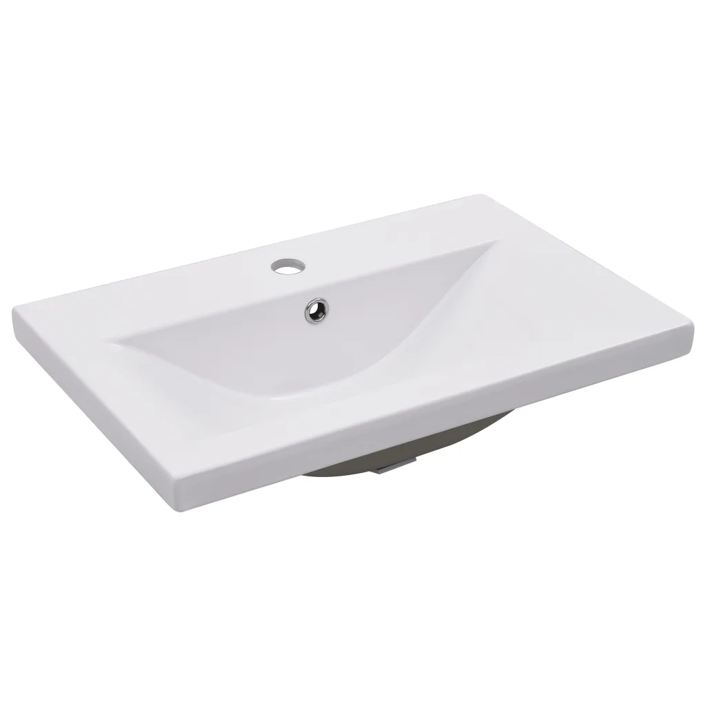 Set Mobili da Bagno 2 pz in Ceramica e Legno Multistrato 3307658