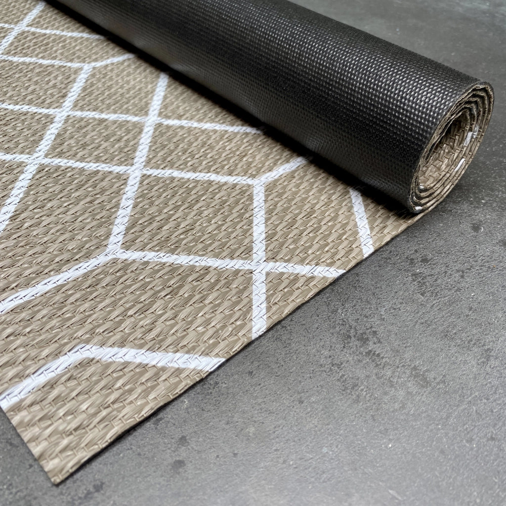 Tappeto vinilico di alta qualità sabbia-bianco nordico 140x200