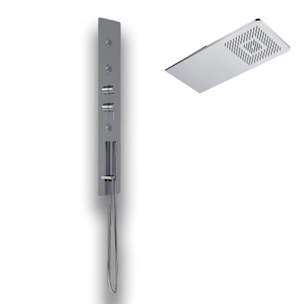 Wallkit incasso acciaio inox cromato lucido bagno ugelli autopulenti elegante