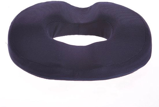 Cuscino per sedere - Schiuma espansiva - Cuscino ortopedico - Cuscino a forma di anello - Cuscino a forma di donut - Ergonomico - Riduce la pressione sul coccyge - Sottopiede antiscivolo, 1 pezzo