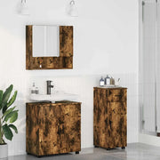 Set di mobili per il bagno con cassetto 3 pcs Rovere fumé 3392958