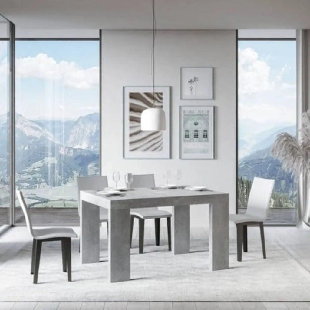 Tavolo allungabile 130/234x90 cm Roxell Premium colore cemento