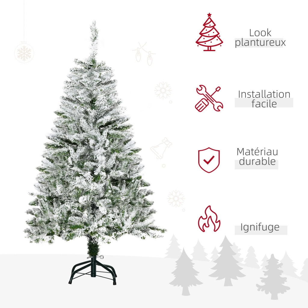 Albero di Natale Artificiale 120 cm ¨C Zephmum ¨C Bianco Neve 200 Rami