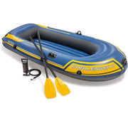 Trade Shop - Canotto Gonfiabile Challenger 2 Set 236x114x41 Cm Mare Gommone Remi Pompa 68367 -