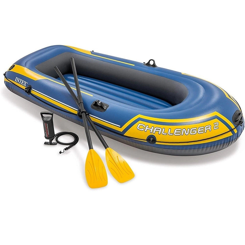 Trade Shop - Canotto Gonfiabile Challenger 2 Set 236x114x41 Cm Mare Gommone Remi Pompa 68367 -