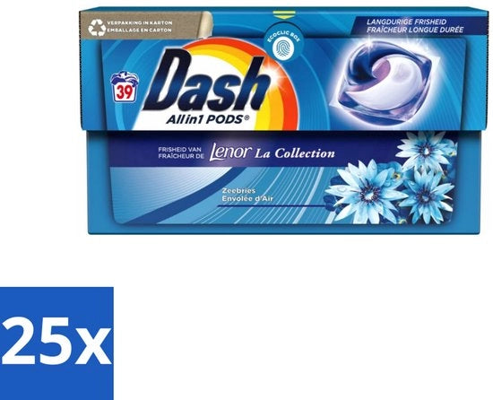 Lenzuola Bianche e Colorate - 39 Cicli di Lavaggio - Capsule di Lavaggio Tutti-in-Uno - Confezione in Bulk - 25 Unità