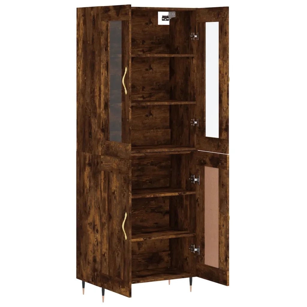 Credenza Rovere Fumo  69,5x34x180 cm in Legno Multistrato 3198326