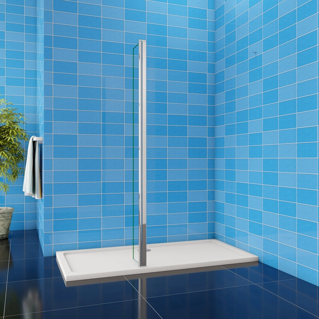 Paretina mobile per Walk In da 30cm Altezza 200 cm Vetro Temperato Trasparente da 8 mm Anticalcare Telaio Cromato Lucido