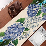 Tavolo da pranzo con disegno aquarello - 40 x 183 cm - materiale lana - adatto per feste