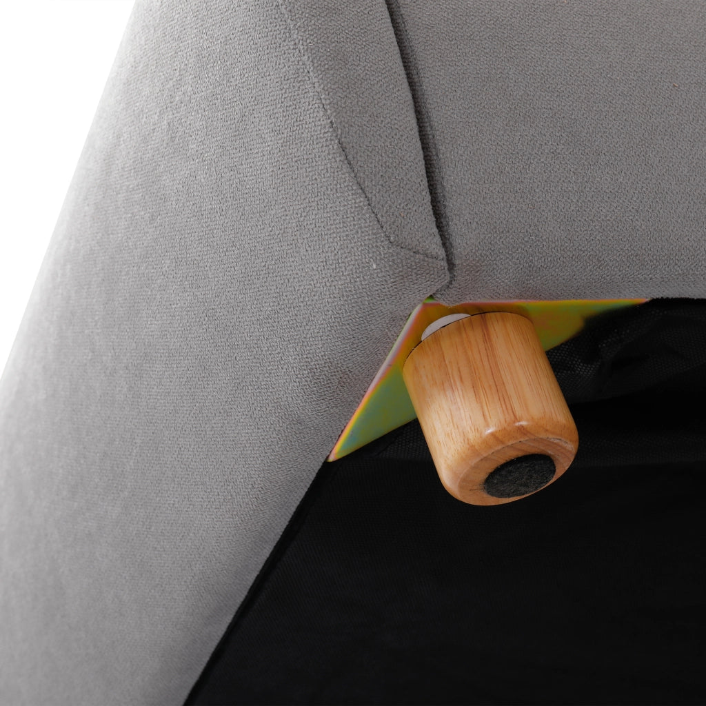 Letto singolo imbottito 90 x 200 cm con contenitore idraulico, testiera imbottita, rete a doghe, grigio