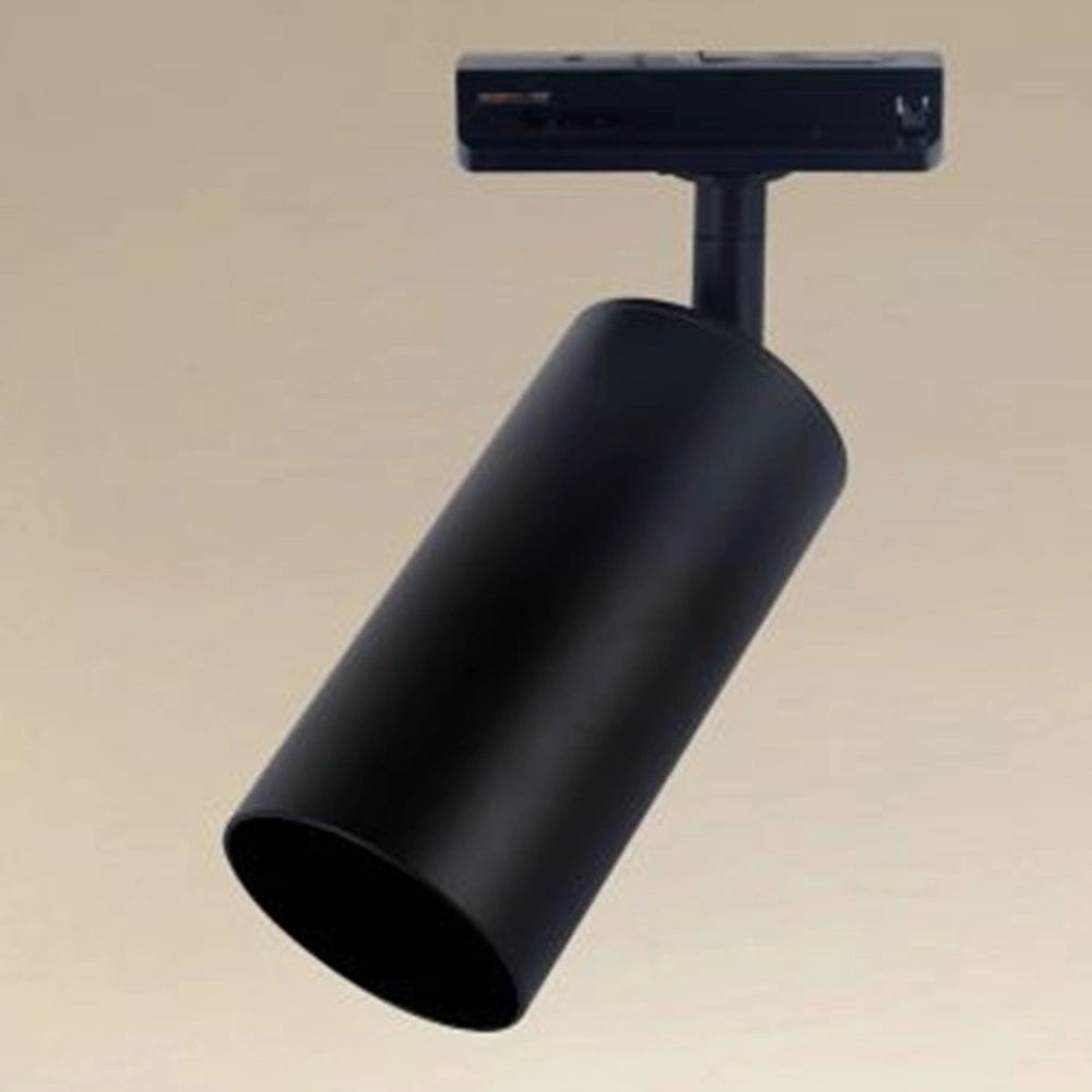 Trade Shop - Faretto Faro A Cilindro Attacco Gu10 Per Binario Track Nero Ip20 Da Interni 00724 -
