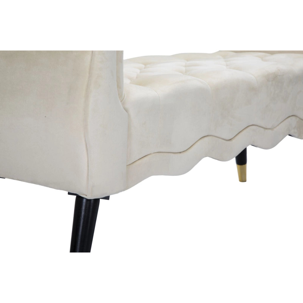 Panca VKH297, Beige, Legno, 120x40x60 cm