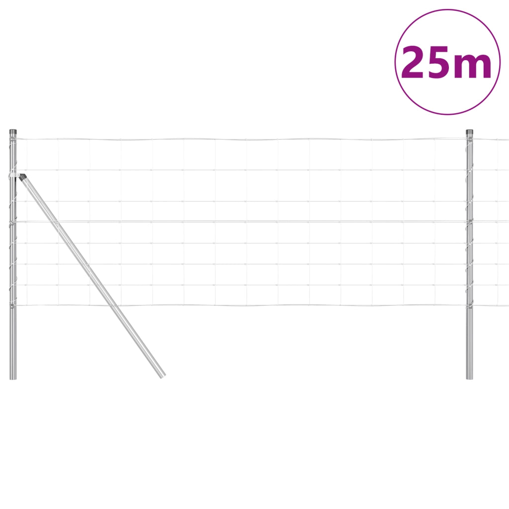 Recinzione da Campo  0.8x25 m Acciaio Zincato