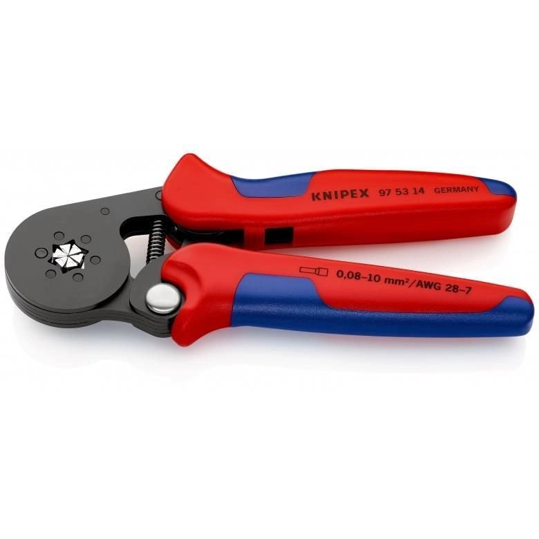 KNIPEX 97 53 14 SB Pinza Crimpatrice Automatica per Terminali a Bussola 0,08 - 16 mm² con Meccanismo Auto-regolante e Bloccaggio Forzato colore Multicolore