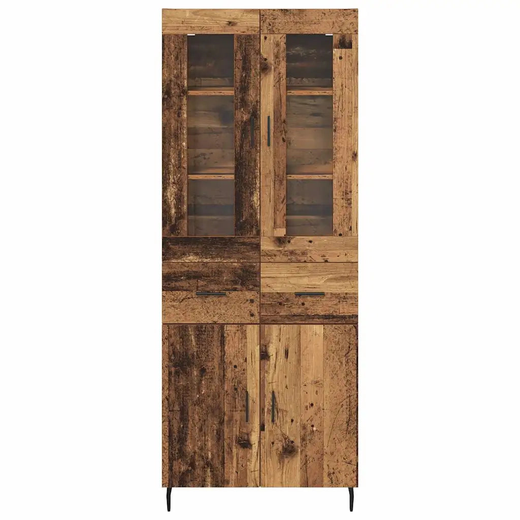 Credenza con cassetto 2 pcs Legno vecchio Legno multistrato