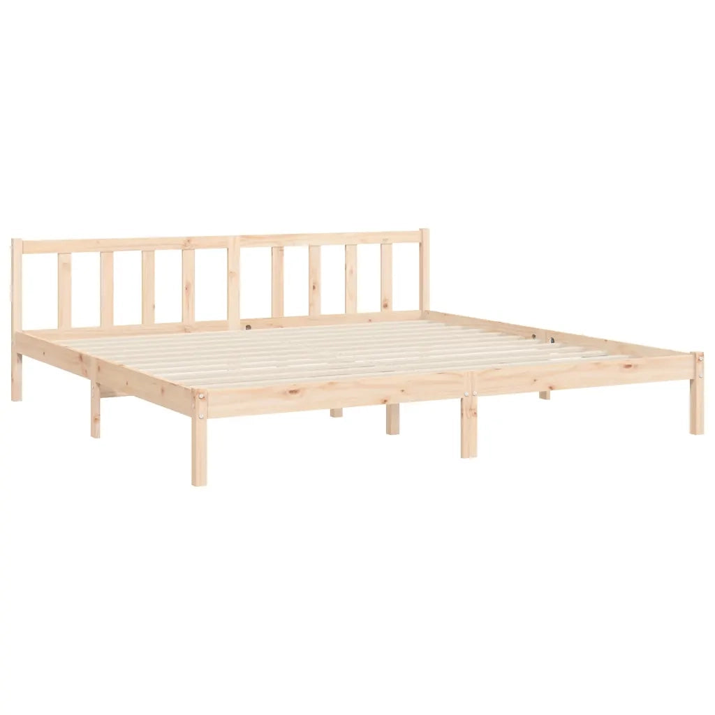 Giroletto senza Materasso-Struttura Letto 200x200 cm in Legno Massello di Pino 531599