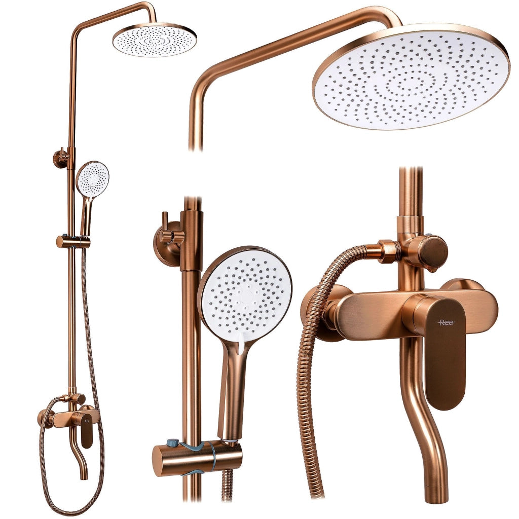 Set Doccia Rea Drop Brush Copper