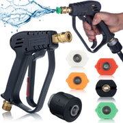 Pistola per Idropulitrice 5000PSI – Compatibile con Kärcher K2-K7 | Filettatura M22, Attacco Rapido 1/4" | Set 5 Ugelli