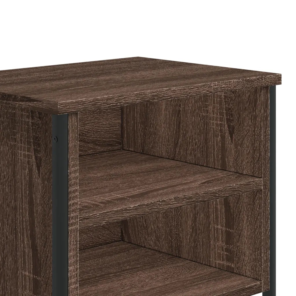 vidaXL Comodini Rovere Marrone 2pz 40x30x40 cm in Truciolato