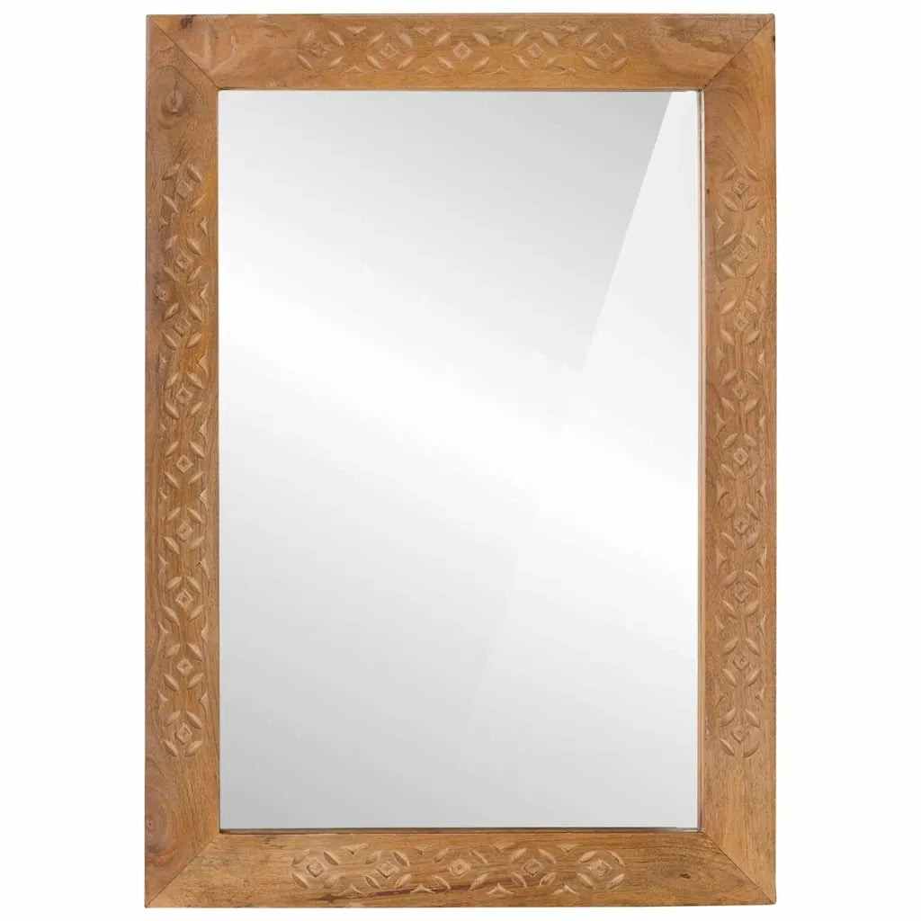 Specchio da bagno-Specchio decorativo Marrone Chiaro 70 x 50 x 2,5 cm