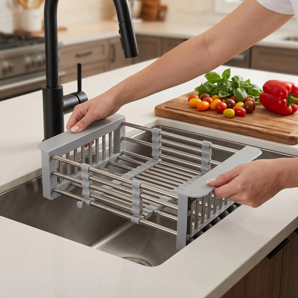 Scolapiatti Telescopico Per Lavello Rea P14487a Grey