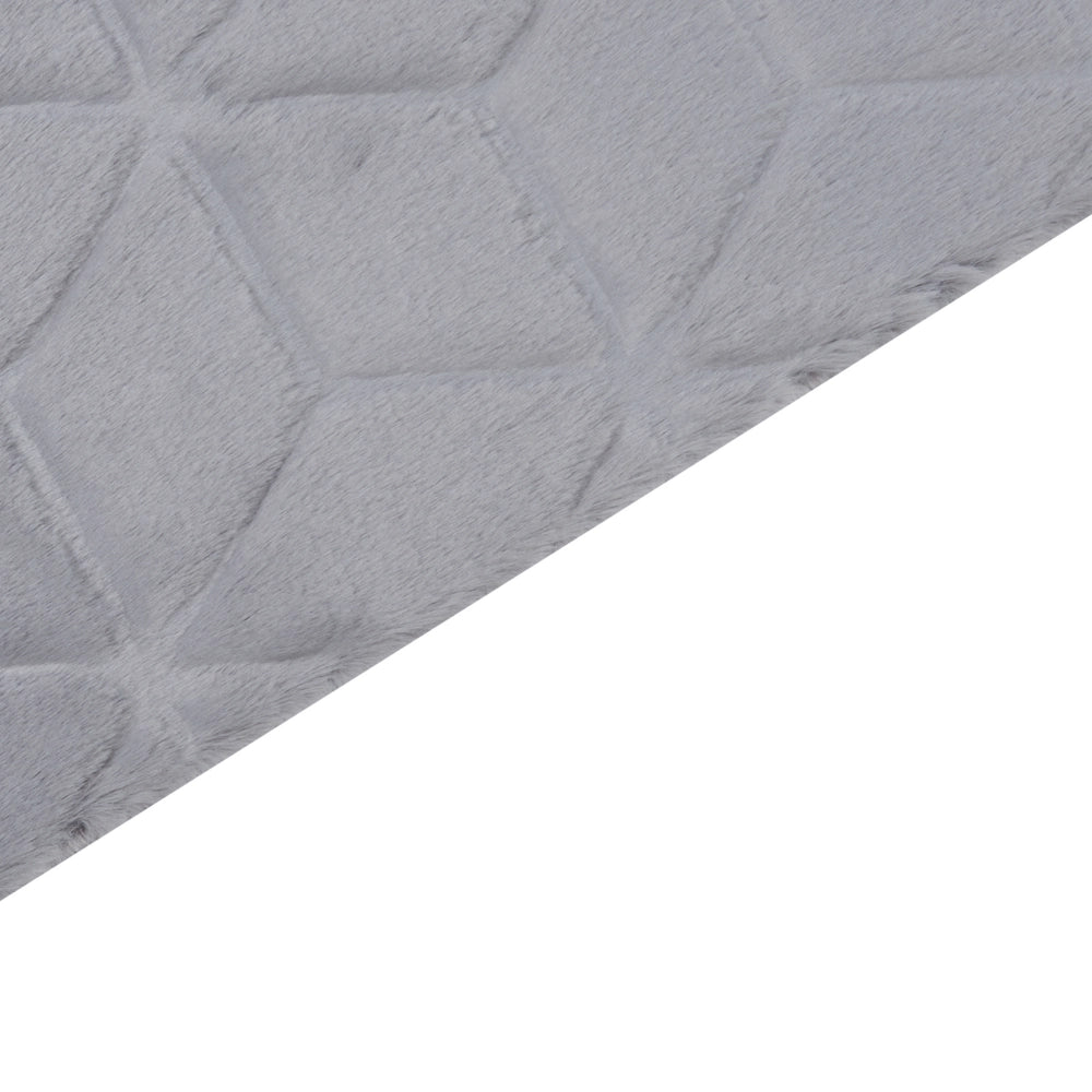 Tappeto in finta pelliccia di coniglio grigio Pelliccia artificiale di poliestere 80 x 150 cm Tappeto morbido Shaggy ad alto pelo