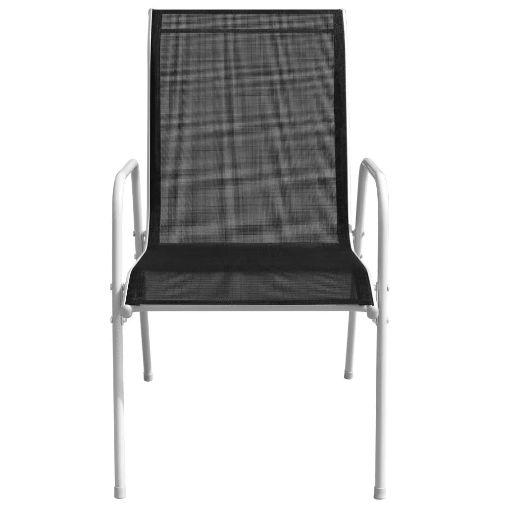 Set da Bistrot 3 pz | Set Salotto da Giardino in Acciaio Nero