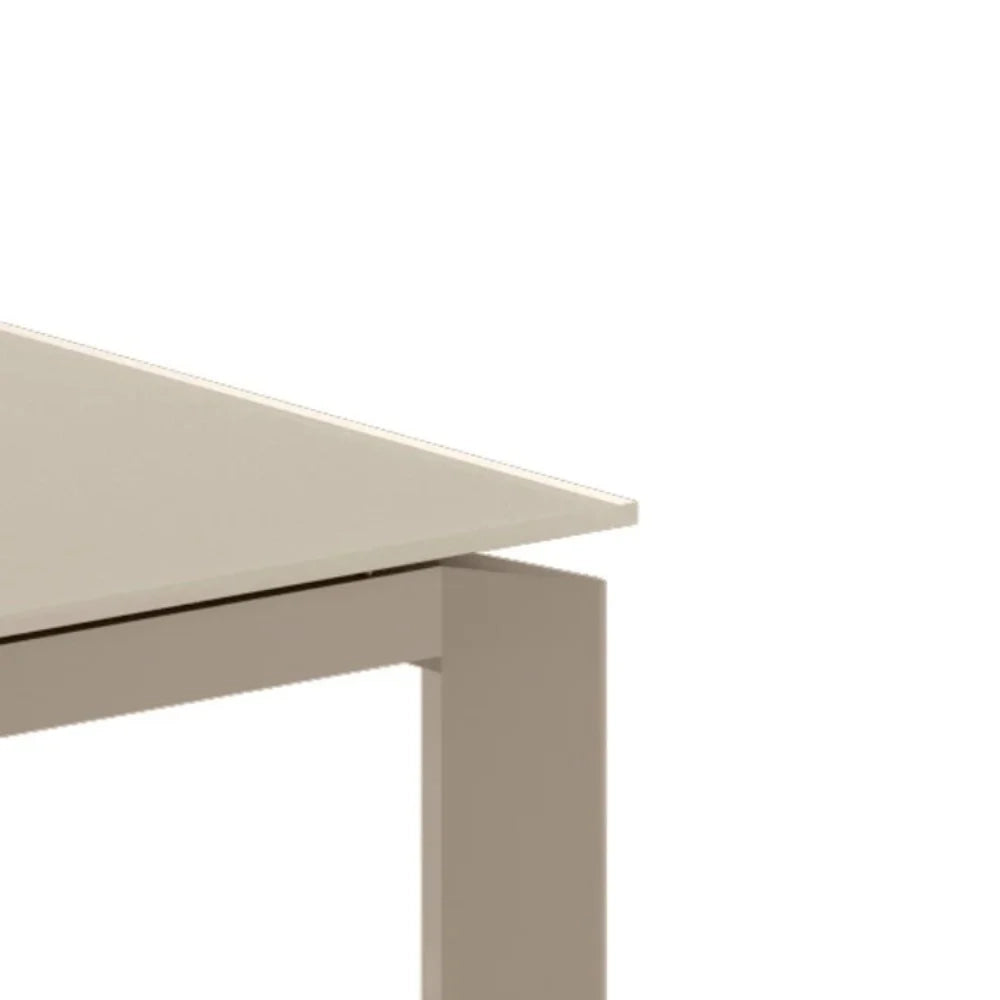 Tavolo da pranzo allungabile in vetro temperato tortora Function 120-170x80 cm fino a 8 posti | Duzzle