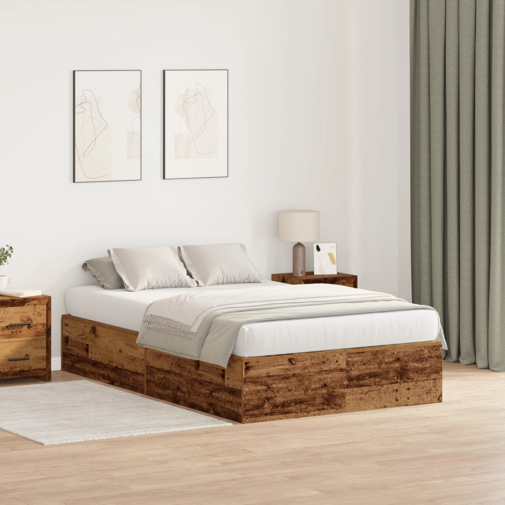 Struttura letto con contenitore in legno vecchio 120x200 cm
