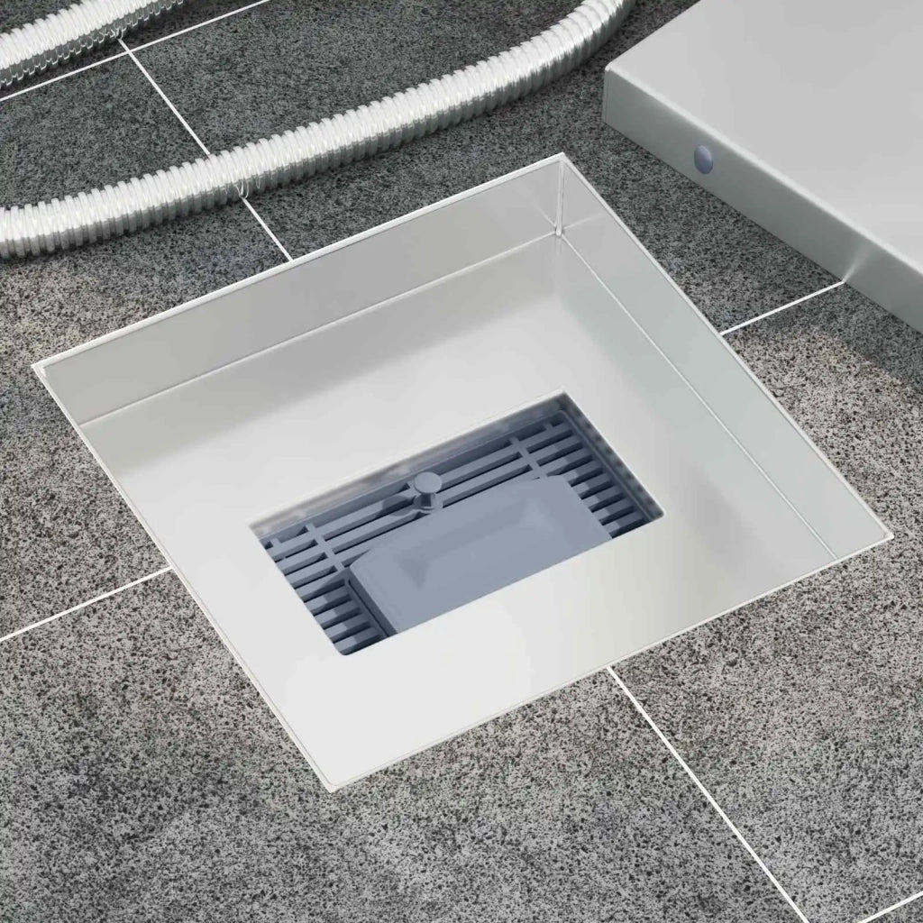 Drenaggio doccia 2 in 1 Argento 20 x 20 cm Acciaio Inox 304 42015933