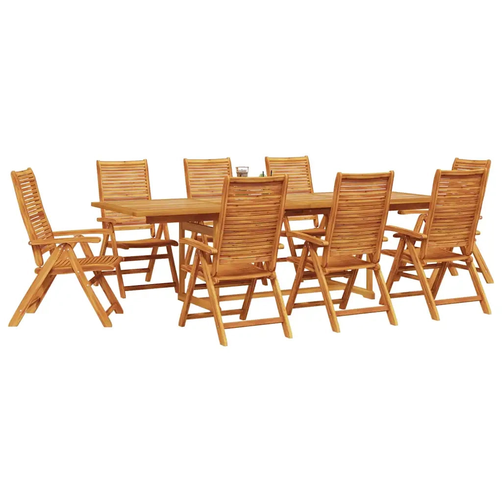 Set da Pranzo per Giardino 9 pcs Marrone 3375725