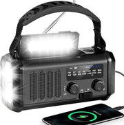 Radio di Emergenza Solare – Radio per Campeggio e Survival – Batteria Portatile – Lampada da Torcia – Energia Solare