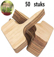 Etichette per piante - Etichette per giardino - Etichette per piante in bambù - Carte per piante - Etichette per piante - 50 pezzi