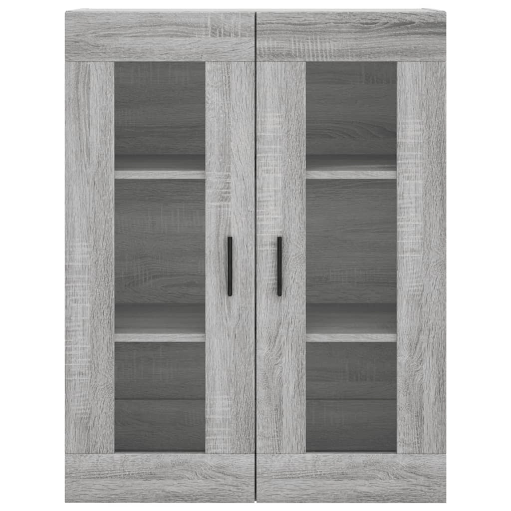 Buffet credenza cassettiera armadio mobile contenitore organizer cucina soggiorno salotto rovere Sonoma alto 69,5 x 34 x 180 cm legno ingegnerizzato grigio 02_0035570