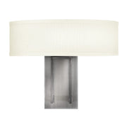 Applique Hampton paralume lino nichel 2xE14 Hinkley