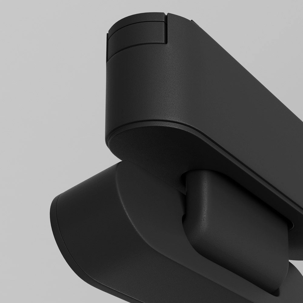 Connettore Per Base Di Illuminazione Di Binario Moderno Plastica Nera 15,5Cm