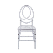 Sedia da sala da pranzo con design trasparente e seduta resistente, facile da montare, in ABS e policarbonato