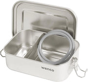 Lunchbox in acciaio inossidabile - 2 contenitori - 800 ml - argento