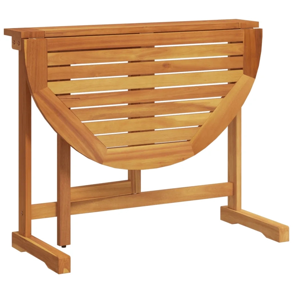 Set da Pranzo da Giardino Pieghevole 3 pz in Massello di Acacia