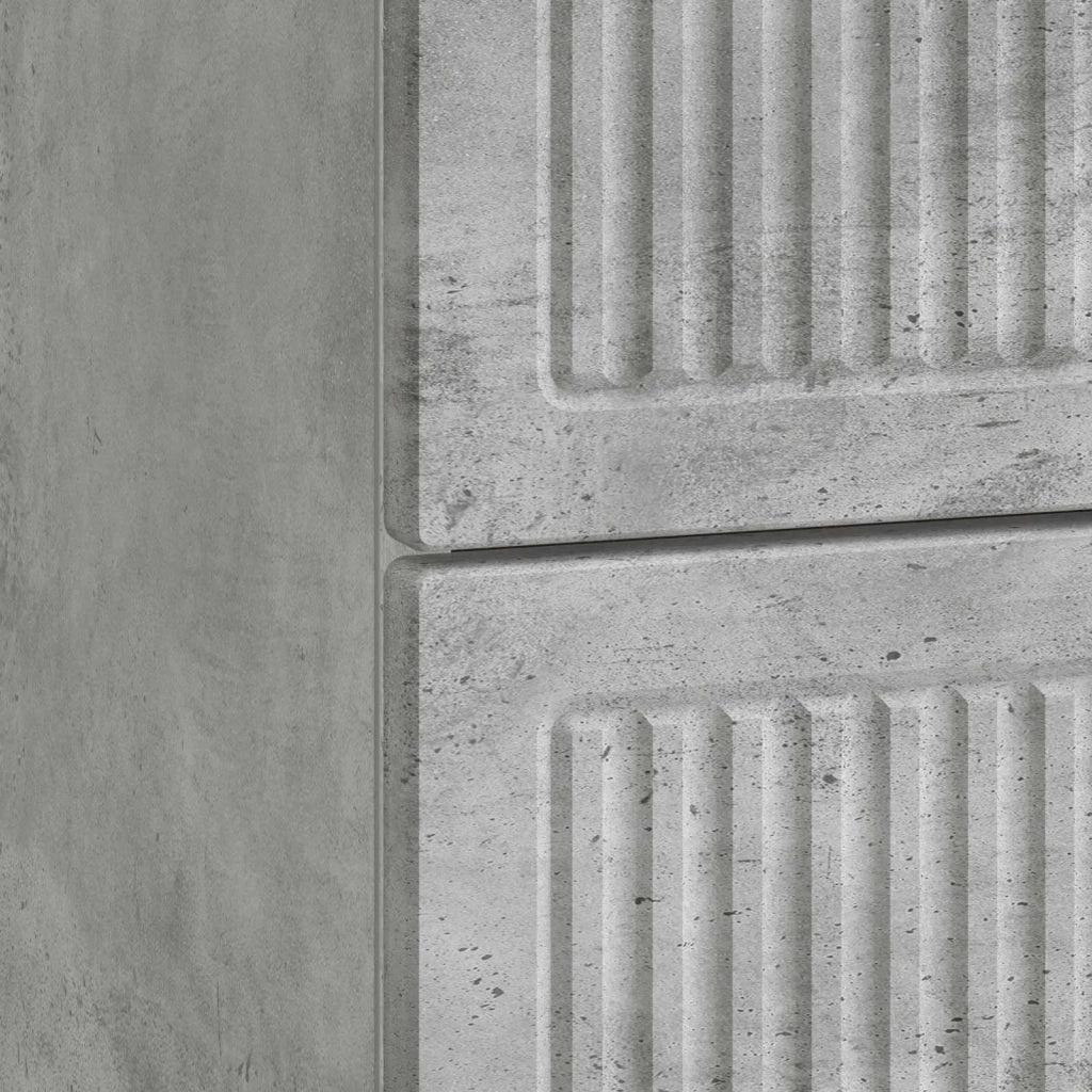 Comodino | Armadio da Notte | Mobiletto da notte Grigio Cemento 62 x 34,5 x 47,5 cm