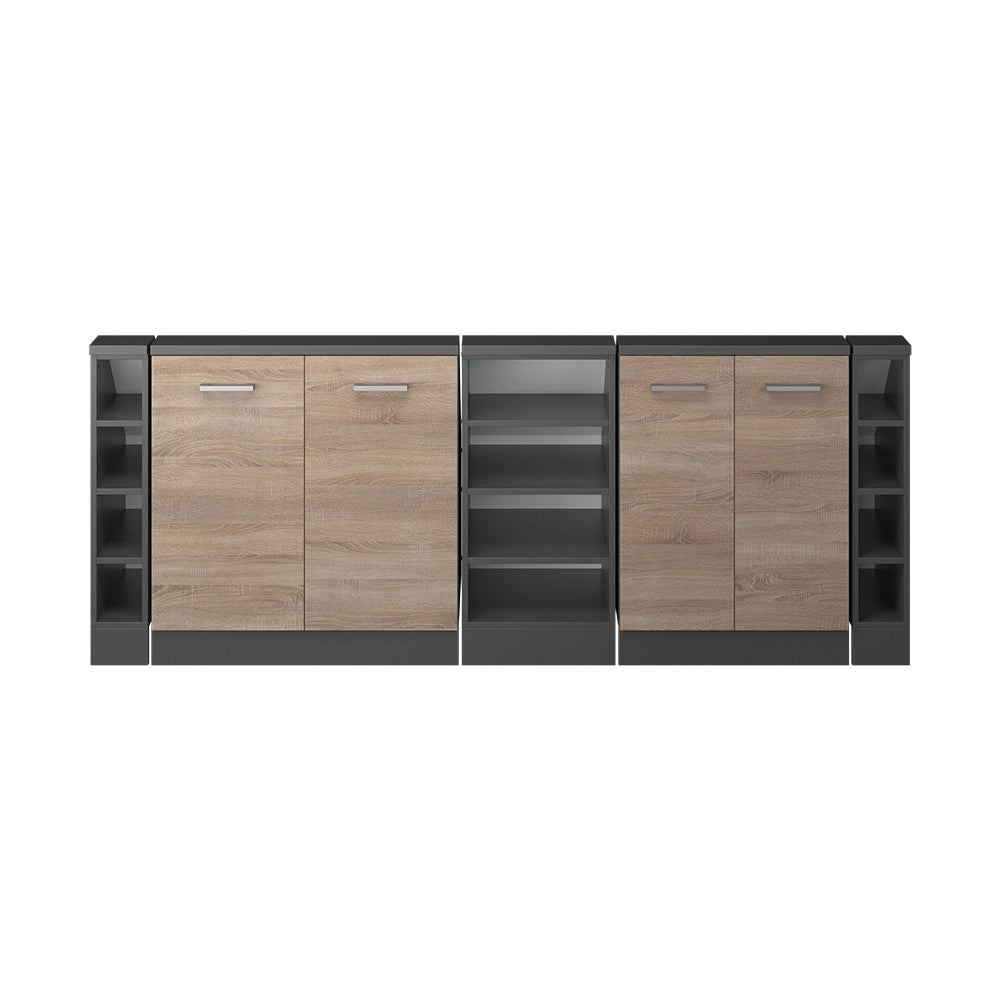 Set di mobili sottotetto Rion Sonoma/Antracite Set di 5 Vicco