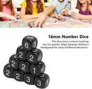 Set di Dadi a 6 Facce in Plastica - 20 Stuks - 16 mm - Resistenti - Numeri Ben Visibili - Educativi attraverso Giochi