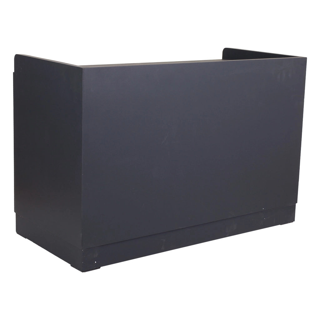 Sgabello scarpiera in legno grigio scuro 80x38x53h