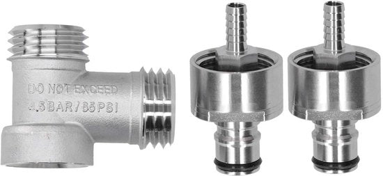 Adattatore per la Carbonazione - Accessorio Fondamentale - Formato Compattibile - Connettore per Fiaschi PET - Per la Produzione di Birra in Casa - Adattatore di Connettore