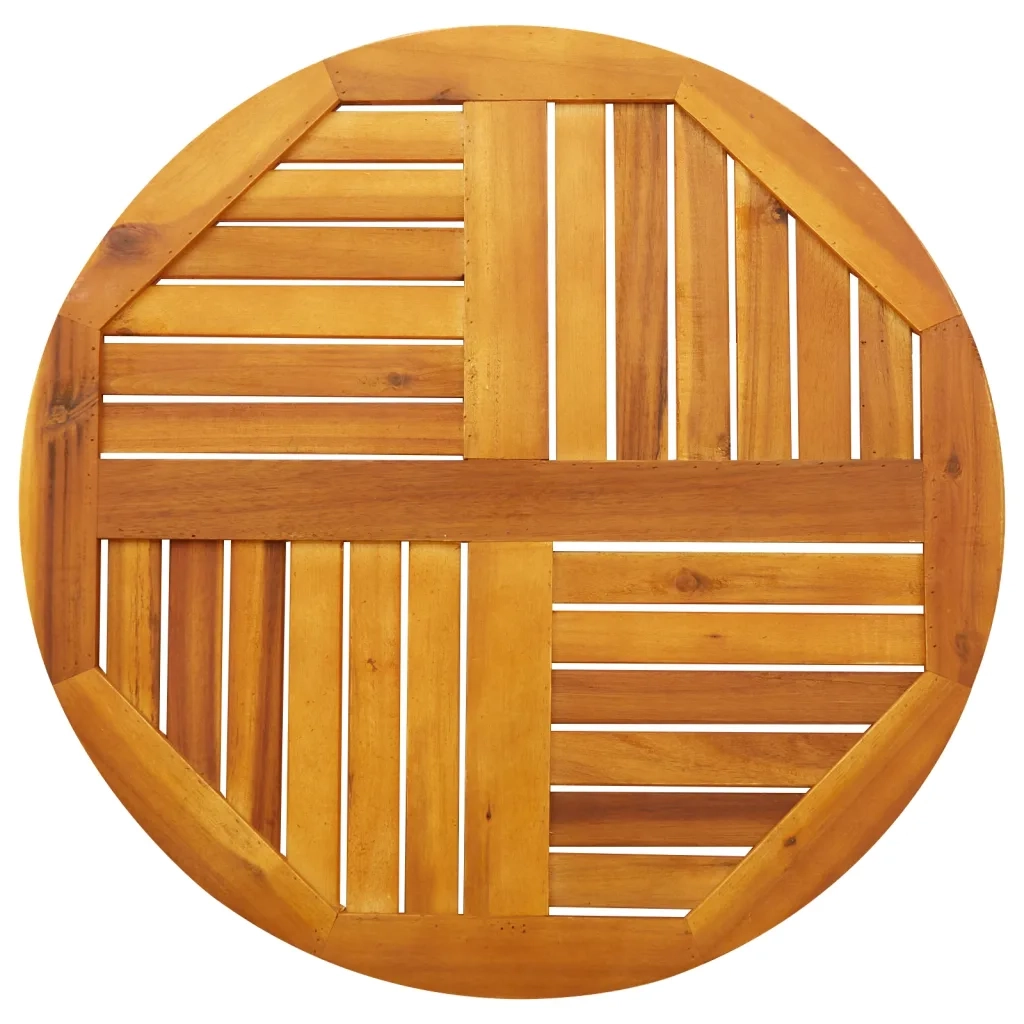 Piano per Tavolo Ø70x2 cm Rotondo in Legno Massello di Acacia 4004249