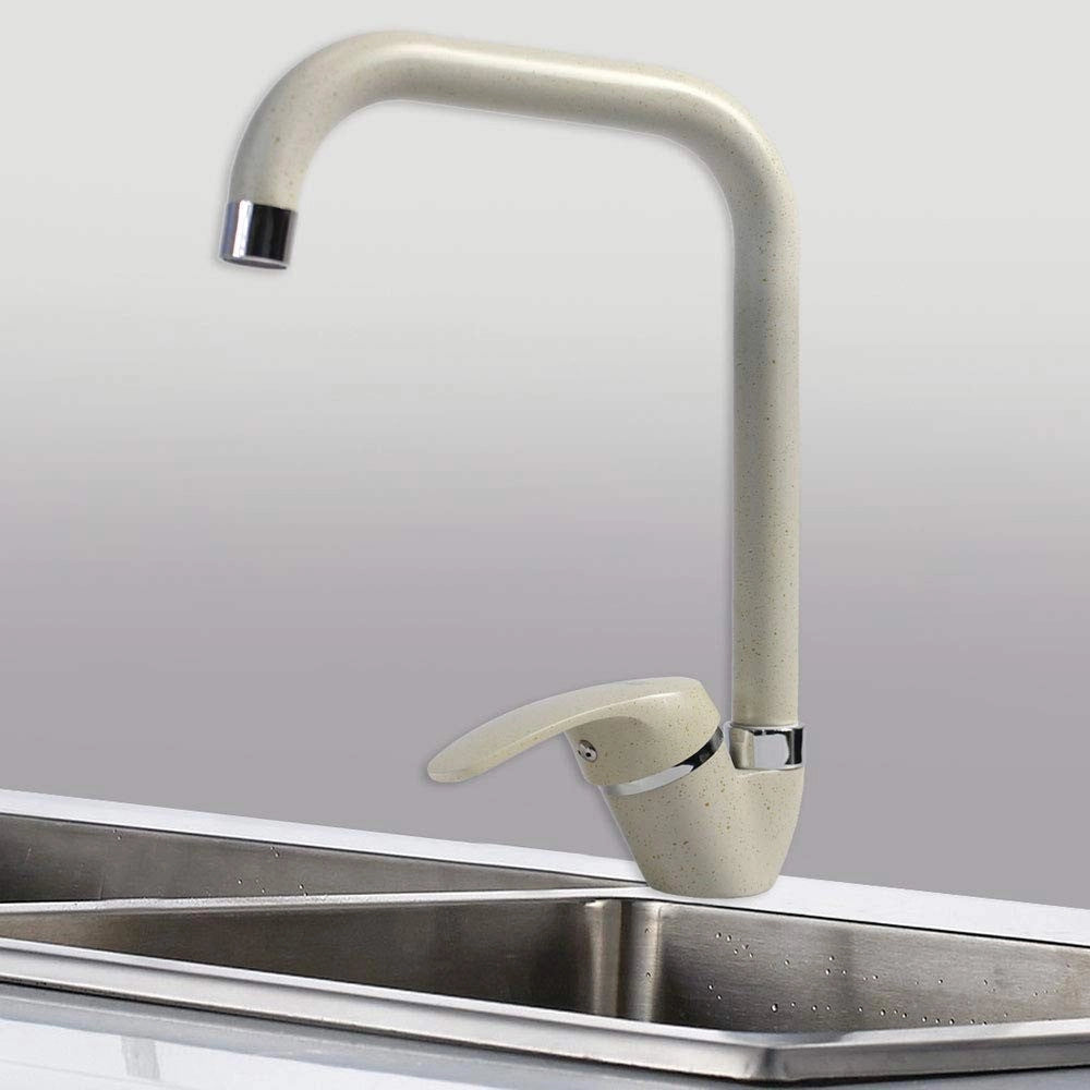 Trade Shop - Miscelatore Canna Quadrato  52947 Doppio Foro Monocomando Rubinetteria -