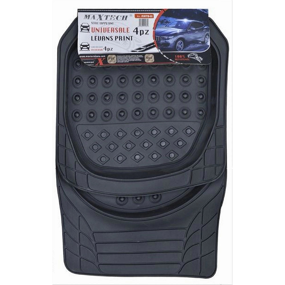 Trade Shop - Tappeto Universale Auto 4pz Pvc Resistente Tappetini Anteriori Posteriori Mats-11 -