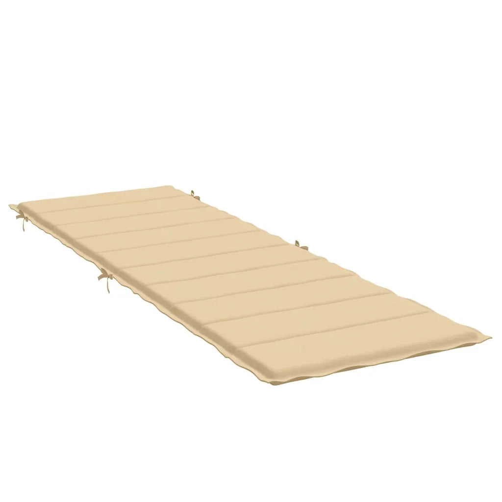 Cuscino per Lettino Prendisole Beige Mélange 186x58x4cm Tessuto 4002479